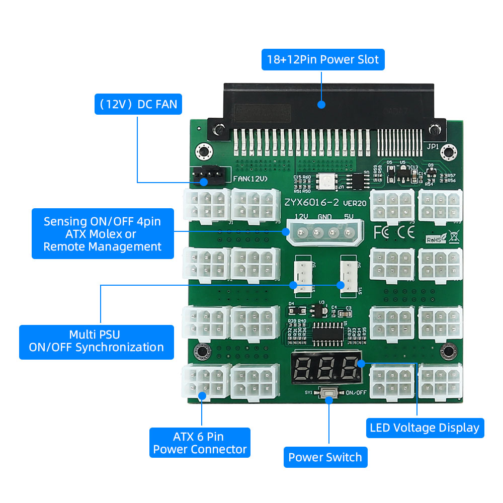 Breakout Board Dell 750W 1100W – 2000W Atx Mining Power Supply Bewertung und Preis