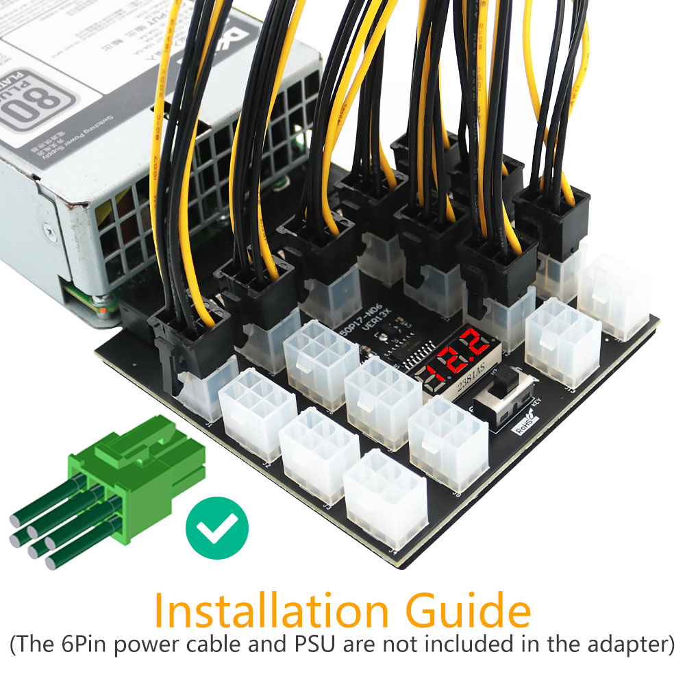 PCI-E 12V 50Pin auf ATX 17 x 6 – 2400W Server Psu Breakout Board Bewertung und Preis